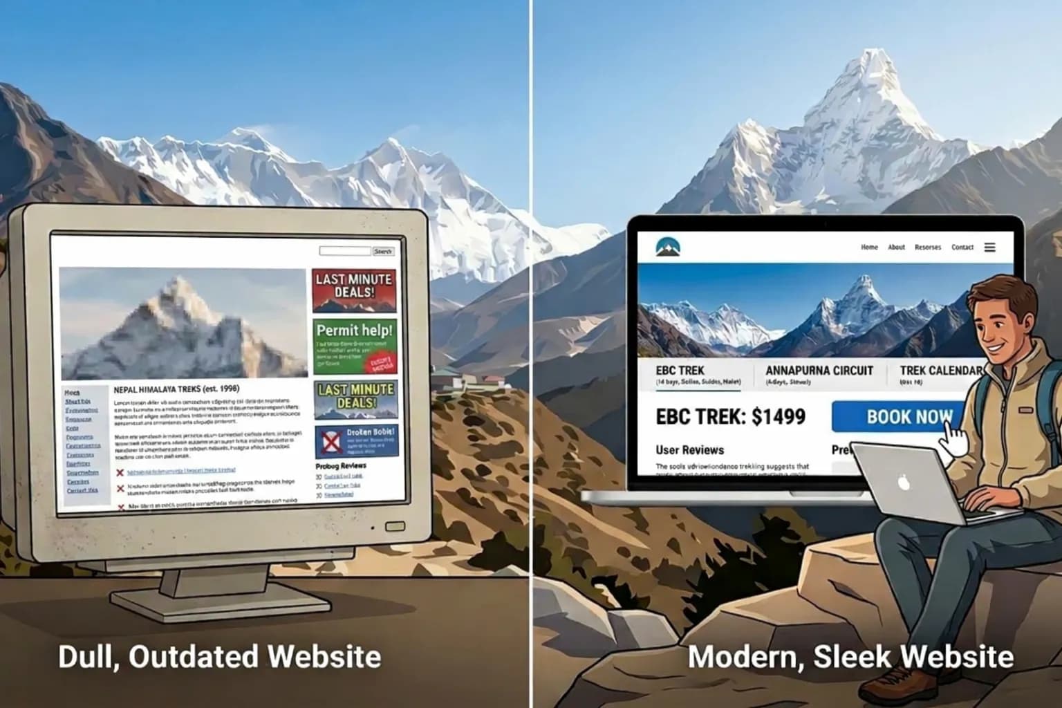 Web Design for Trekking and Travel Agencies in Nepal