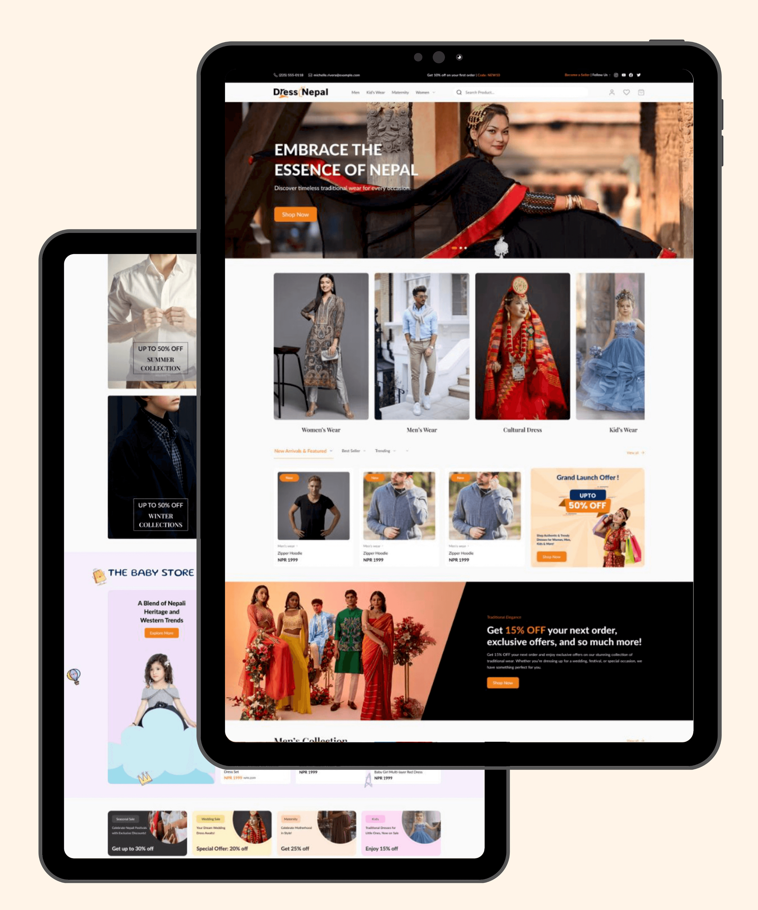 Dress Nepal on phone and desktop